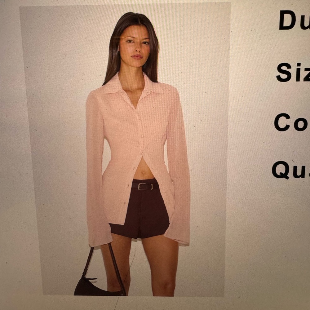 Pretty little thing button down pink shirt new with tags never worn